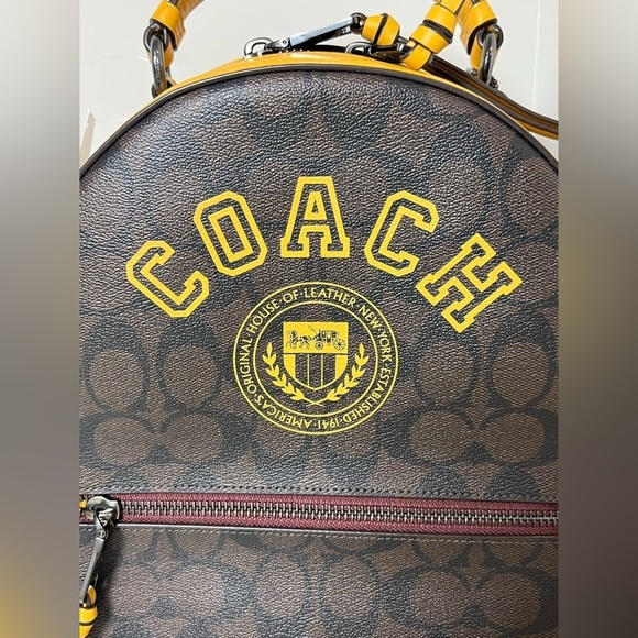 Brand New NWT Coach Leather Jordan Signature Backpack Genuine Authentic - Picture 4 of 12